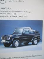 Mercedes Benz Geländewagen BR463 und 461 März 1997
