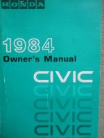 Honda Civic 1984 Owners Manual