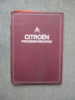 Citroen CX 2400 GTi Pressemappe +Fotos