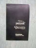 Jaguar Daimler Preisliste 15. September 1981