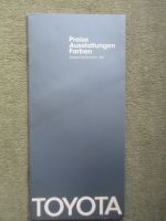 Toyota Preise Ausstattungen Farben November 1980