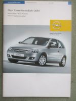 Opel Corsa C Modelljahr 2004 Produktinformation intern