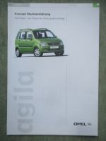 Opel Agila A Konzept Markteinführung April 2000