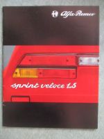Alfa Romeo sprint veloce 1.5 Prospekt 1985