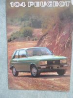 Peugeot 104 ZS Prospekt Deutsch 1977