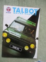 Talbot Matra Rancho 1982 Prospekt