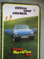 Triumph Spitfire Mk4 Prospekt Deutsch 1974