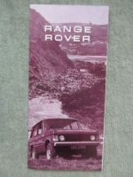 Range Rover Flyer Kleinformat Prospekt Juni 1975