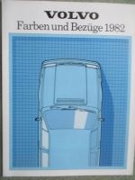 Volvo Farben und Bezüge 1982 Prospekt