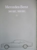 Mercedes Benz 380SEC 500SEC C126 November 1983