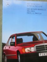 Mercedes Benz 190 +E +2.3 +2.6 W201 Katalog Januar 1988