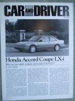 Car and Driver April 1988
