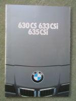BMW 630CS 633CSI 635CSI E24 Katalog September 1978