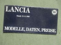Lancia Modelle,Daten,Preise 21.August 1985