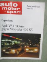 auto motor & sport 26/1991 Audi V8 Exklusiv vs. Mercedes 400SE W140