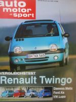 auto motor & sport 4/1999 Vergleichstest Renault Twingo I