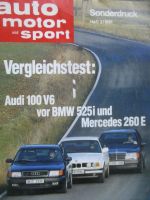 auto motor & sport 2/1999 Audi 100 V6 (C4) Vergleichstest