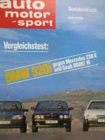 auto motor & sport 7/1988 BMW 520i E34 vs. Mercedes 230E W124 und Saab 9000i 16