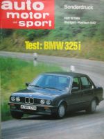 auto motor & sport 19/1985 BMW 325i E30 Test