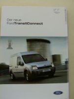 Ford TransitConnect Prospekt August 2002 NEU