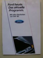 Ford Aktuell Programm Neuheiten zur IAA 1985