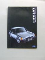 Ford Orion +Ghia Prospekt Januar 1986 Rarität