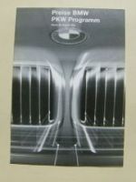 BMW Preisliste E36 E34 E38 E31 August 1994 +M3 +M5