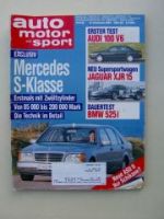 ams 26/1990 Mercedes W140, Audi 100V6, BMW 525i E34