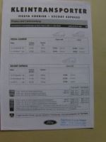 Ford Kleintransporter Fiesta Courier Escort Express Juni 1999