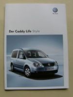 VW Caddy Life Style Prospekt 2KB 2KJ November 2009 NEU