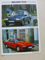 Mazda 929 Limousine Coupè September 1983 Prospekt/Poster