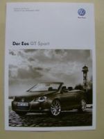 VW Eos GT Sport 5.November 2009 NEU