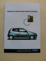 Fiat Punto neues Modell Prospekt Juli 2001 NEU