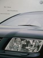 VW Bora Preisliste November 2002