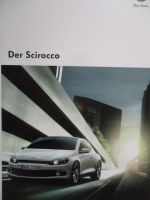 VW Scirocco Prospekt Mai 2010+Preisliste