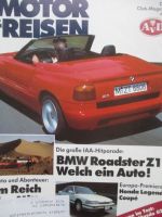 Motor & Reisen 9/1987 BMW Z1 Roadster, Honda Legend Coupé,750iL E32, Mazda 626,Corolla,Peugeot 405