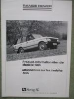 Range Rover Produkt Information Modelle 1985 Schweiz