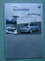 BMW Pressemappe Genf 2003 3er Compact E46 Coupe Cabrio 760LI E66