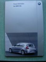 BMW Pressetext 130i E87 1er Reihe 2005 Rarität