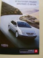 Citroen C5 Crystal Prospekt +Preisliste NEU