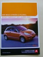 Citroen C3 Pluriel Cabriolet des Jahres 2003