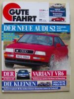 Gute Fahrt 12/1992 Audi Coupè S2, Passat Variant VR6 Dauertest