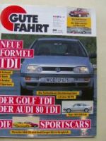 Gute Fahrt 8/1993 Porsche 968 CS, Audi Coupè S2, 80 TDI Dauertes