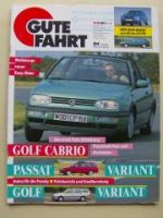 Gute Fahrt 10/1993 VW Golf3, Audi 80 RS2 Avvant,A8 V8 TDI