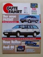Gute Fahrt 3/1988 VW Passat neu,Dauertest Audi 80 ,T3 TD