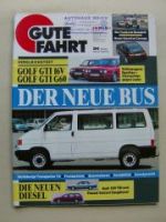 Gute Fahrt 9/1990 T4, Golf2 GTi16V/G60,Audi 100TDI,Willibald Käf