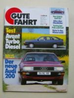 Gute Fahrt 7/1983 Golf1 Cabrio GLi,Audi 200 Typ44,Avant