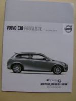Volvo C30 Preisliste 29.April 2010 NEU
