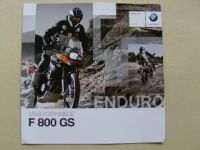 BMW F 800 GS Enduro Prospekt Oktober 2009 +Preisliste