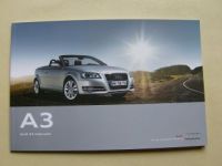 Audi A3 Cabriolet Prospekt April 2010 NEU Typ8p7